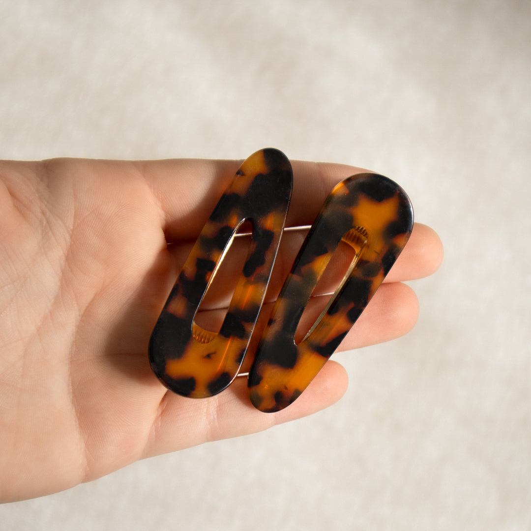 Tortoiseshell Pattern Hair Slides