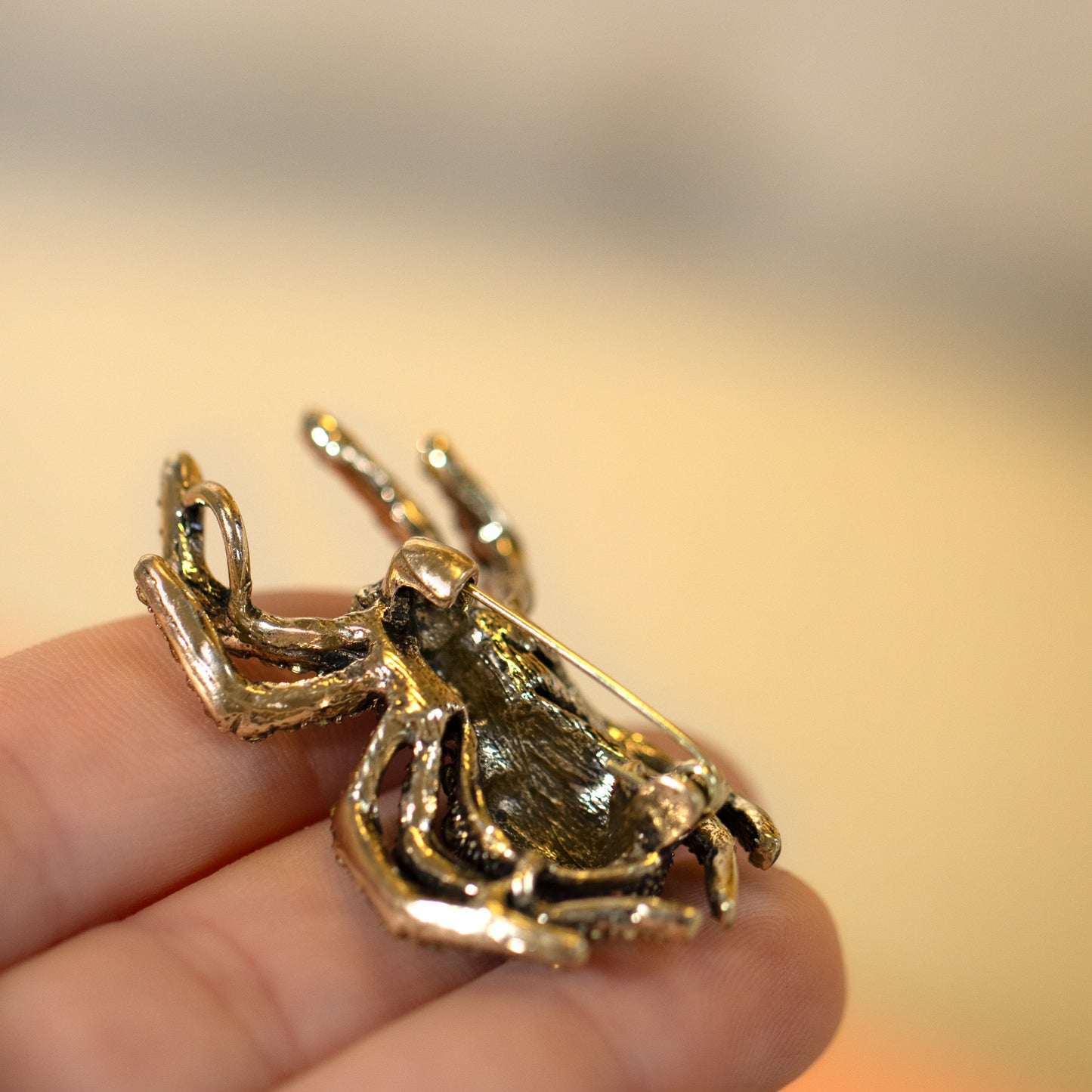 Crystal Spider Brooch