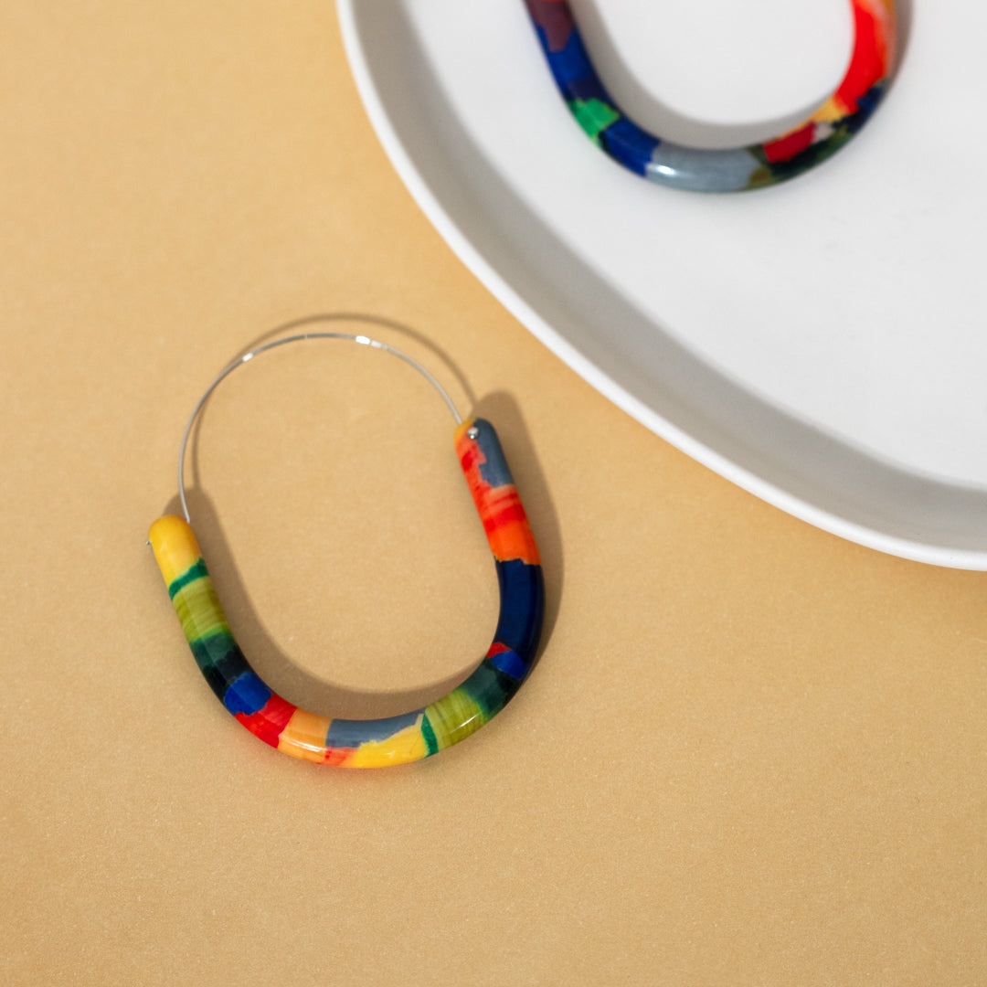 Large Multi Coloured Light Hoops
