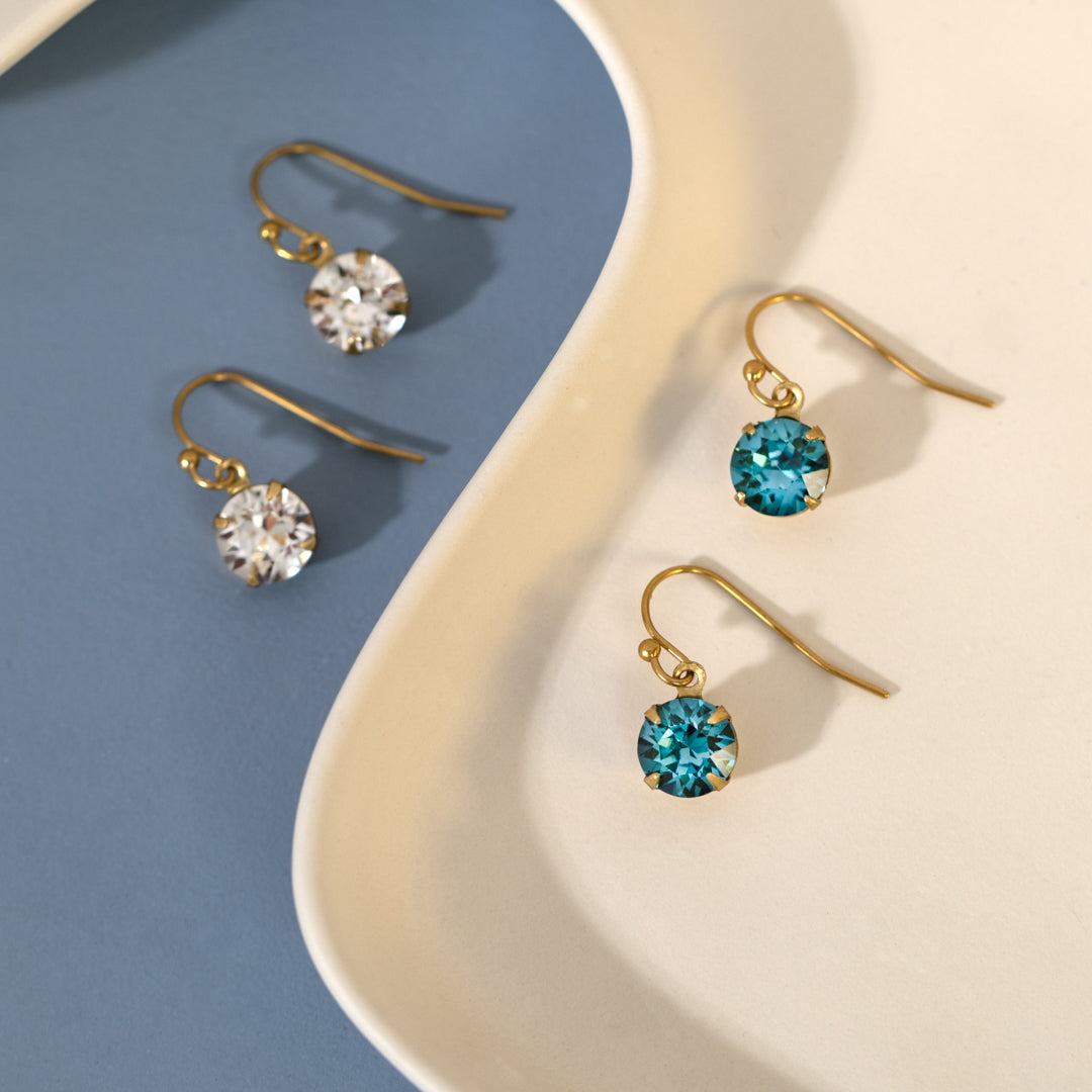 Earrings Made With Round Swarovski Crystals