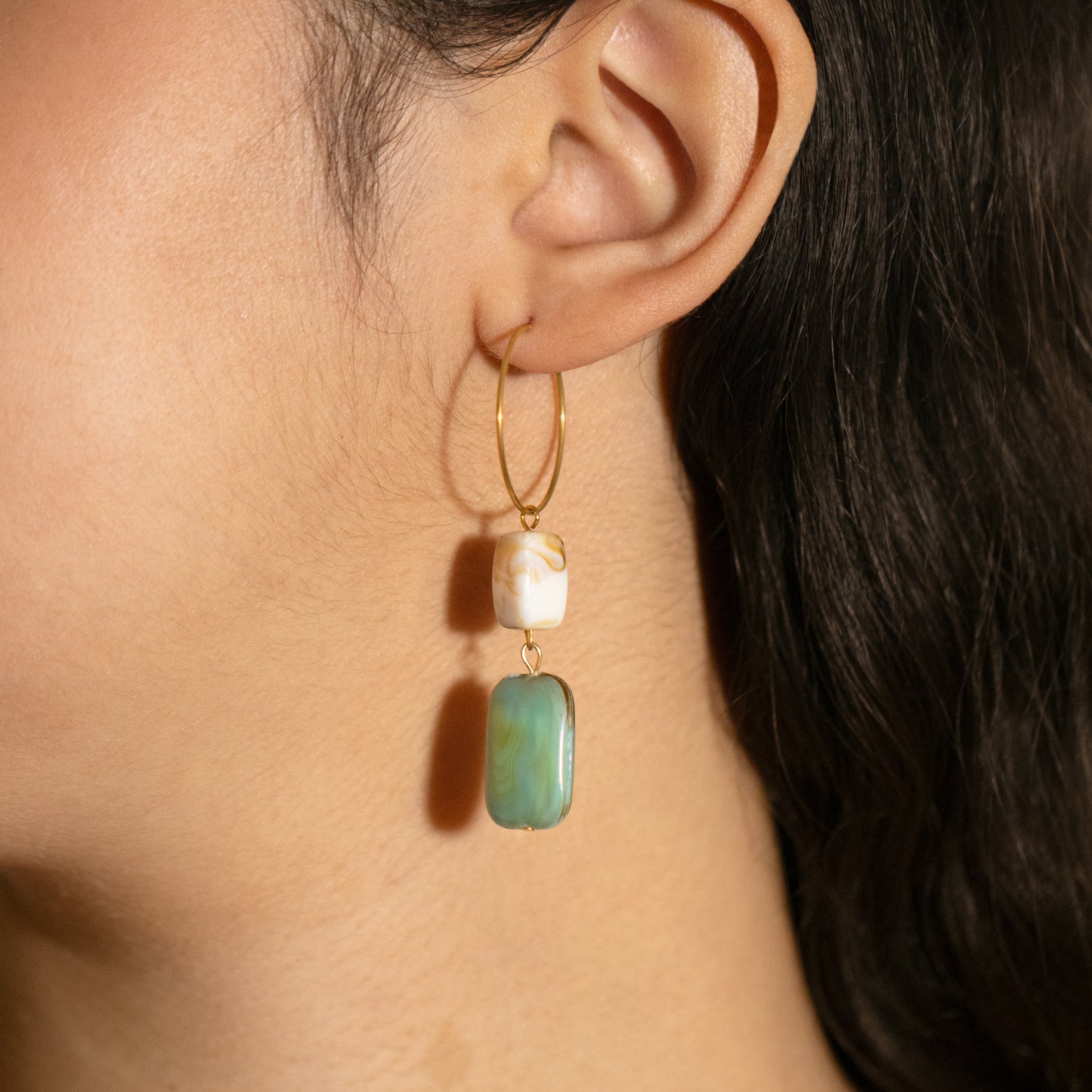 Turquoise Pebble Earrings