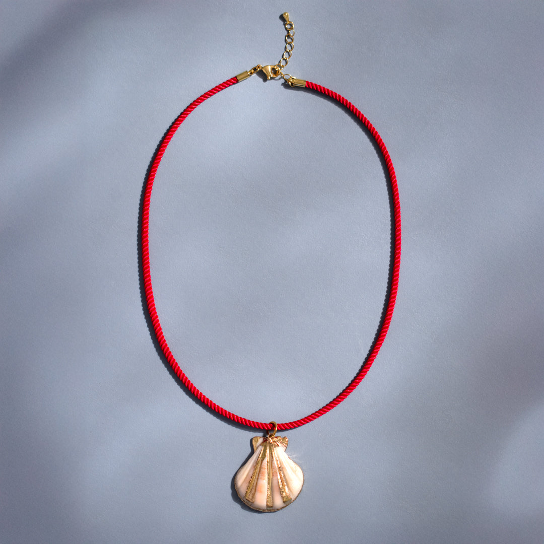 Beach Rope And Shell Necklace