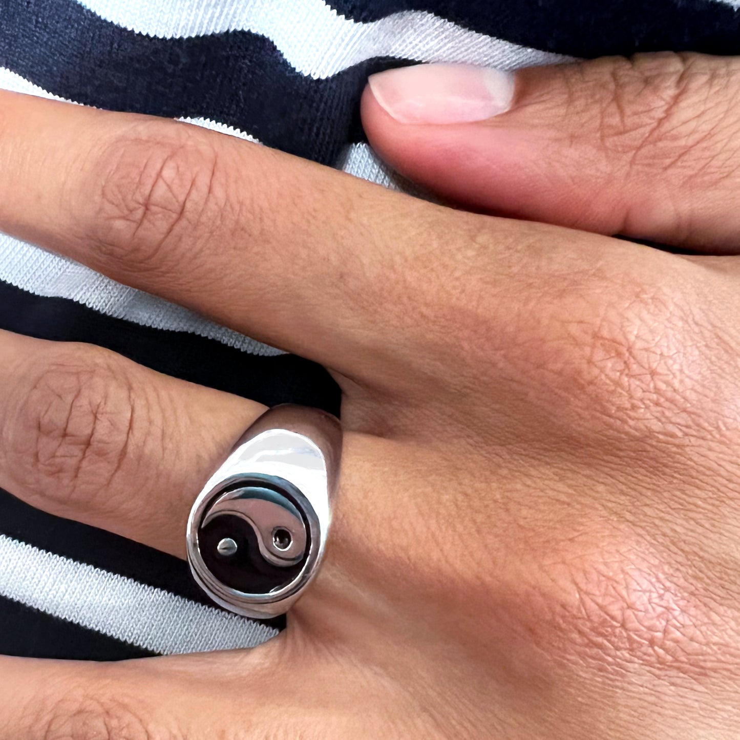 Yin Yang Stainless Steel Ring
