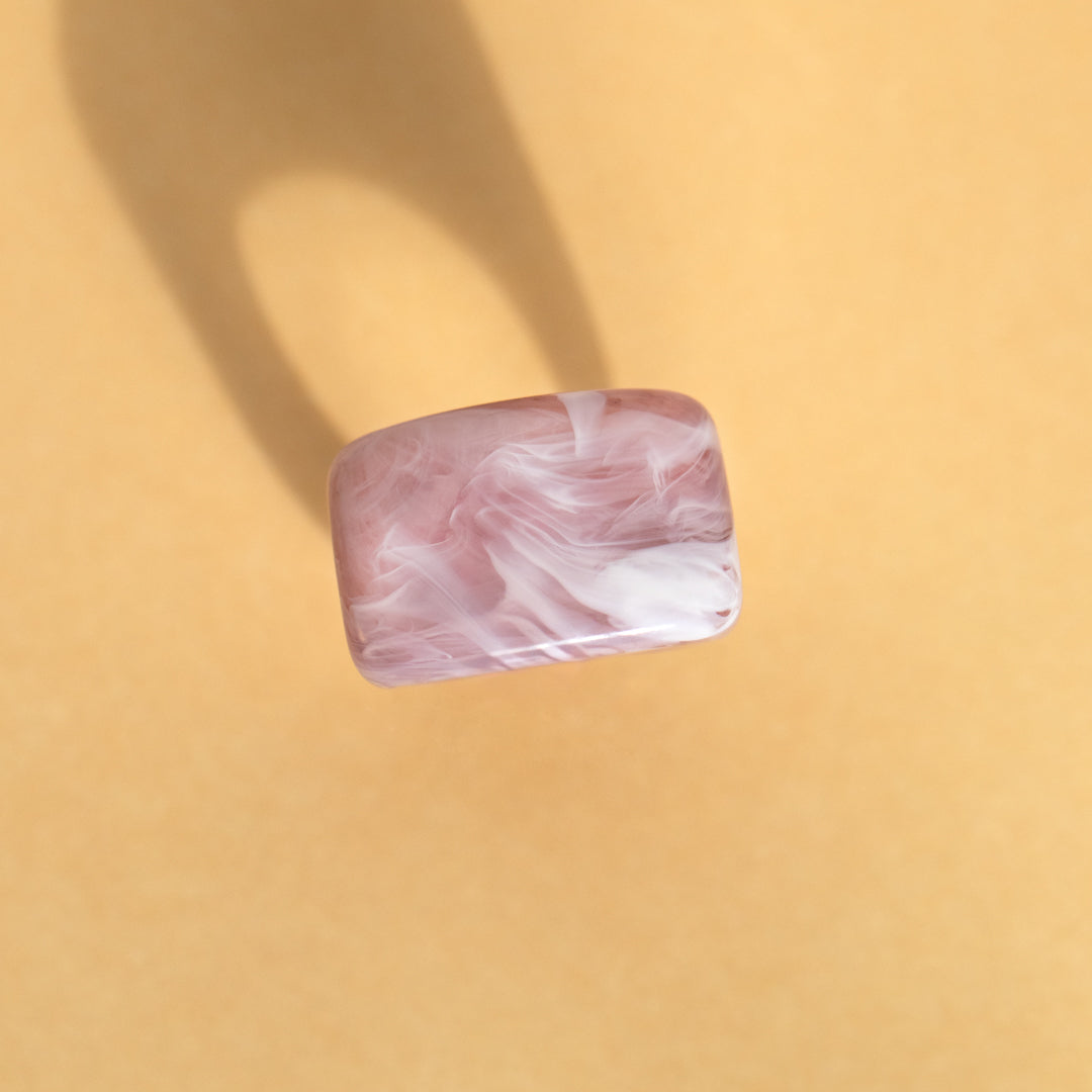 Lilac Square Resin Ring