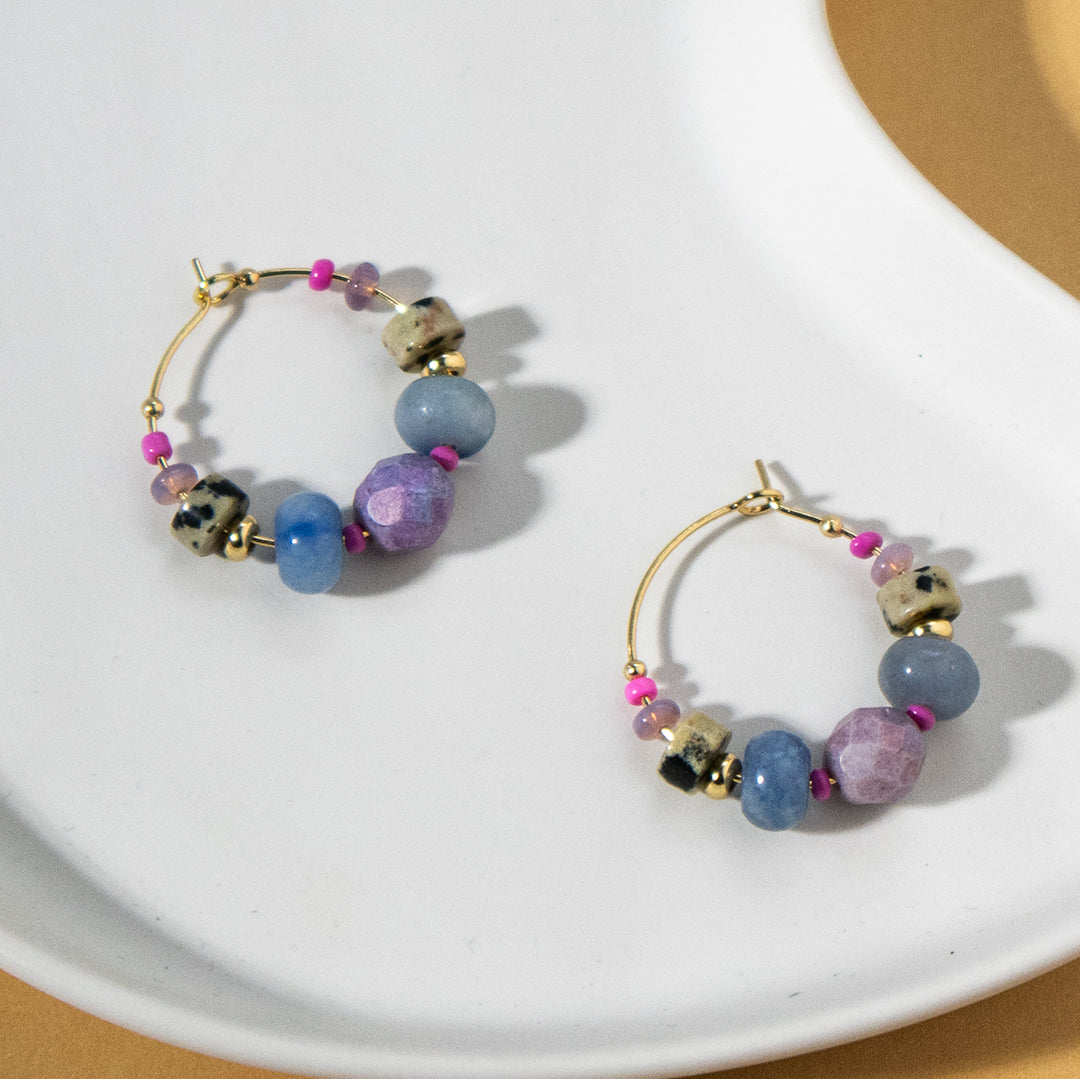Blue and Pink Gingham Bracelet
