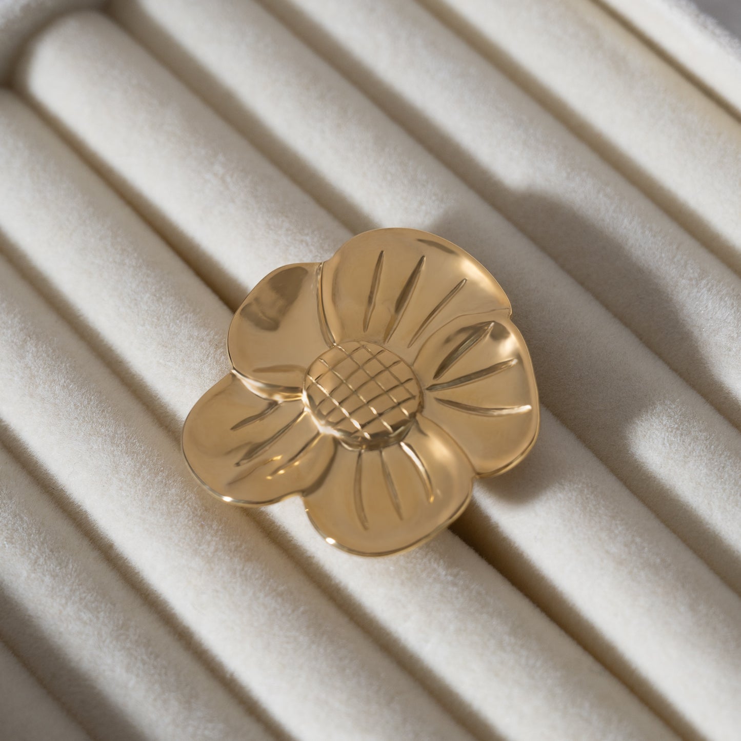 Statement Flower Adjustable Ring Non Tarnish