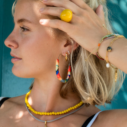 Large Multi Coloured Light Hoops