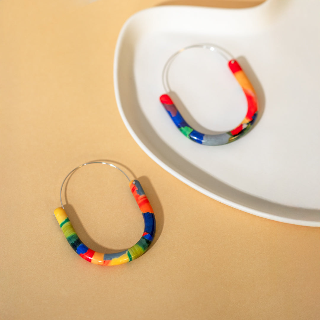Large Multi Coloured Light Hoops