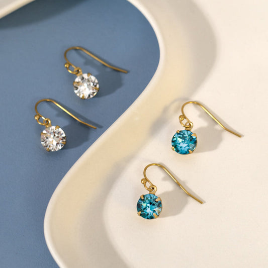 Earrings Made With Round Swarovski Crystals