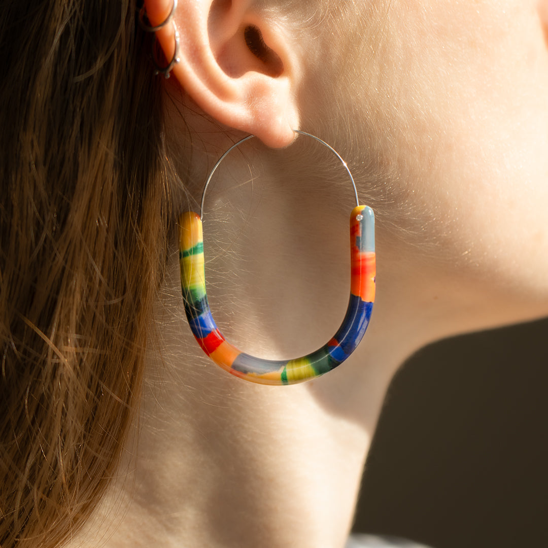 Large Multi Coloured Light Hoops