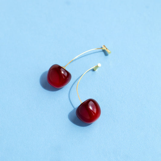 Cherry Long Drop Earrings