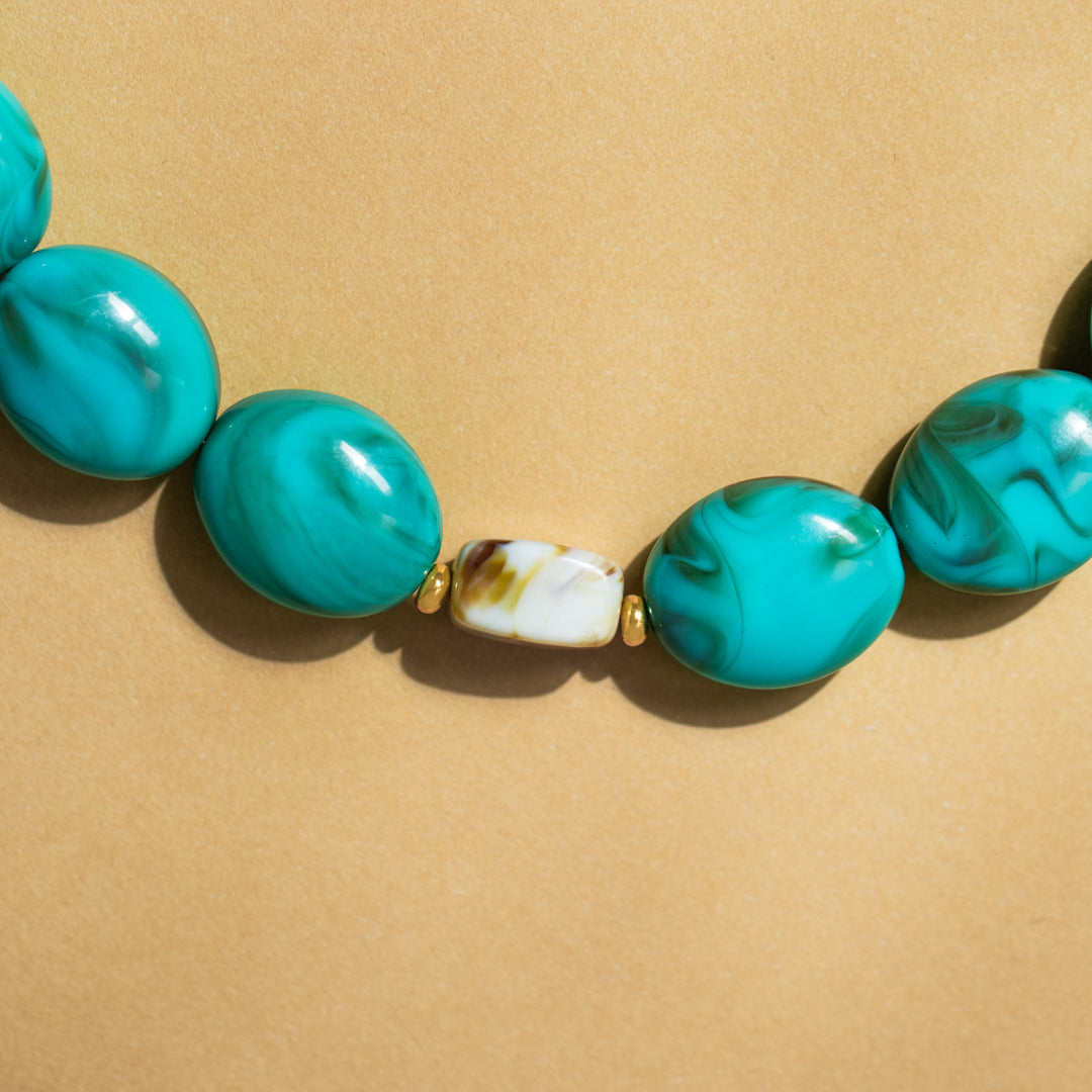 Chunky Turquoise Bead Necklace