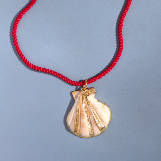Beach Rope And Shell Necklace