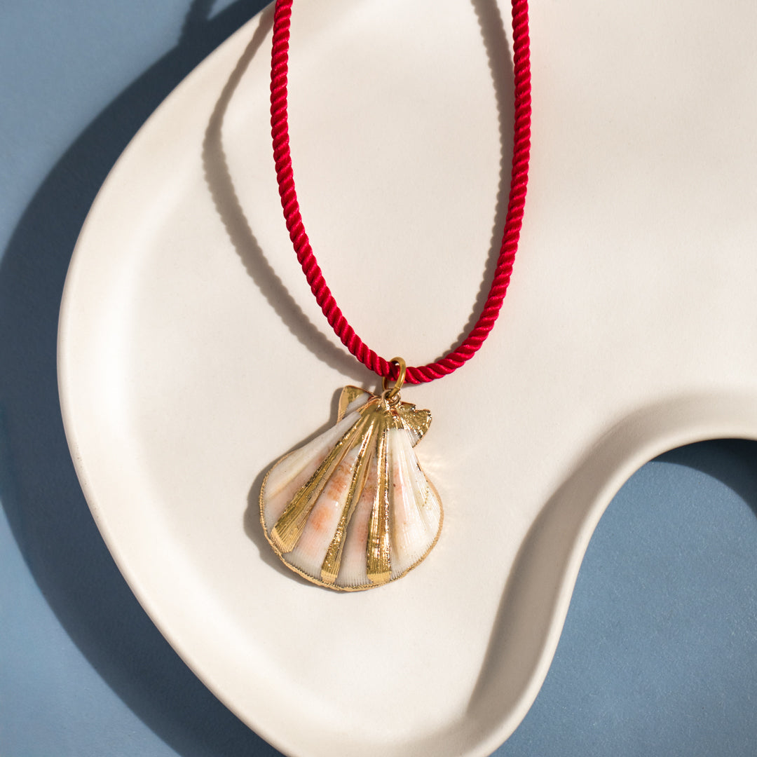 Beach Rope And Shell Necklace