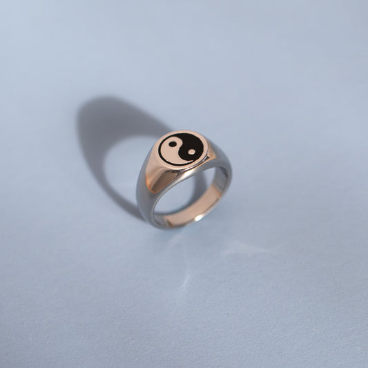 Yin Yang Stainless Steel Ring