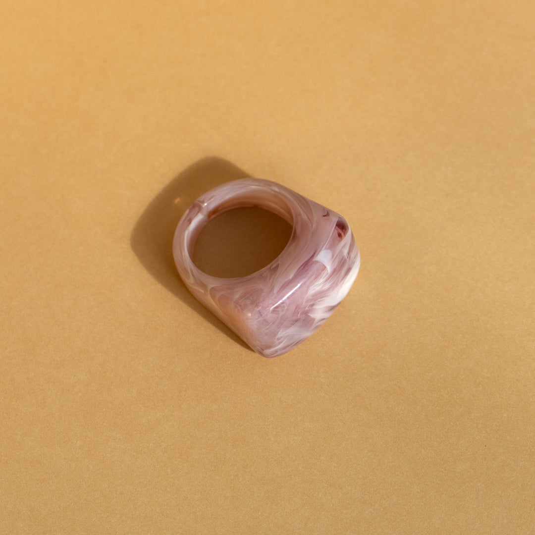 Lilac Square Resin Ring