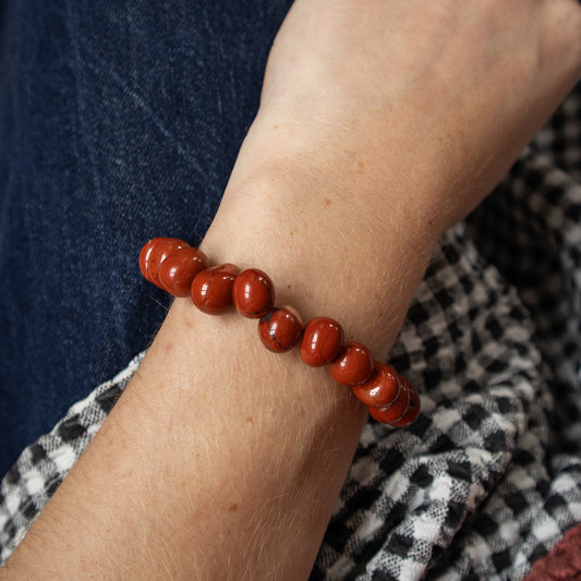 Chestnut Pebble Bead Bracelet