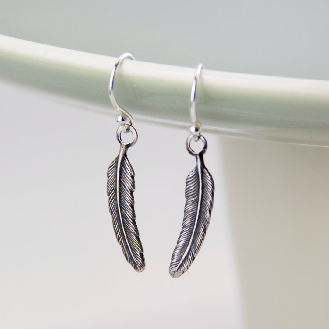 Feather Drop Earrings