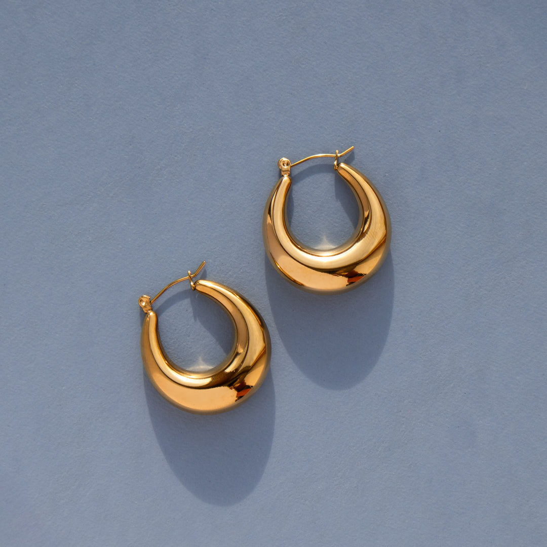 Chunky Tapered Hoop Earrings