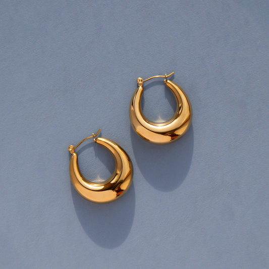 Chunky Tapered Hoop Earrings