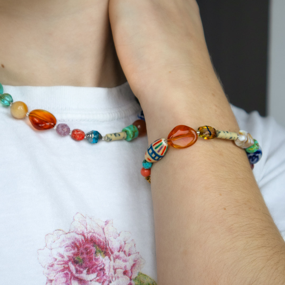 Bohemian Multicolour Bead Bracelet
