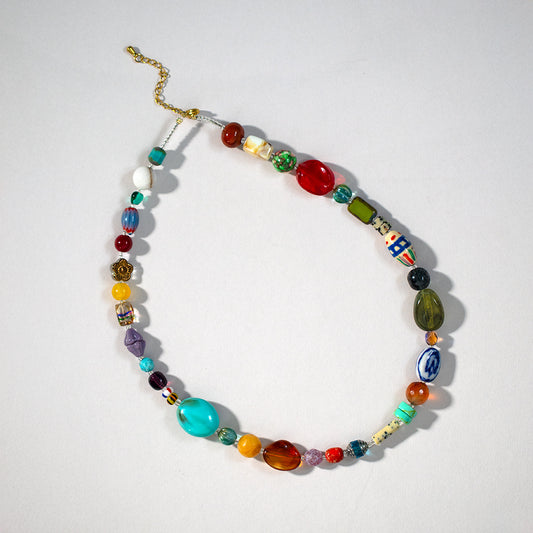 Bohemian Multicolour Bead Necklace