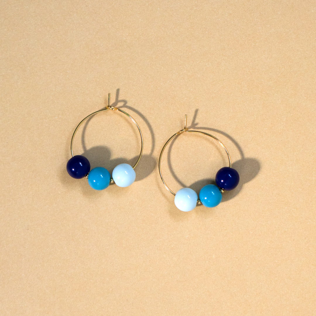 Shades of Blue Bead Bracelet