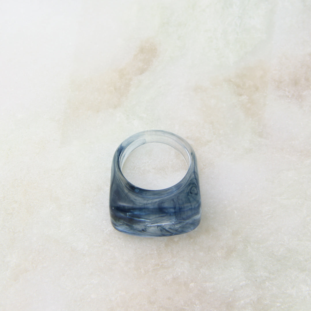 Transparent Chunky Resin Ring