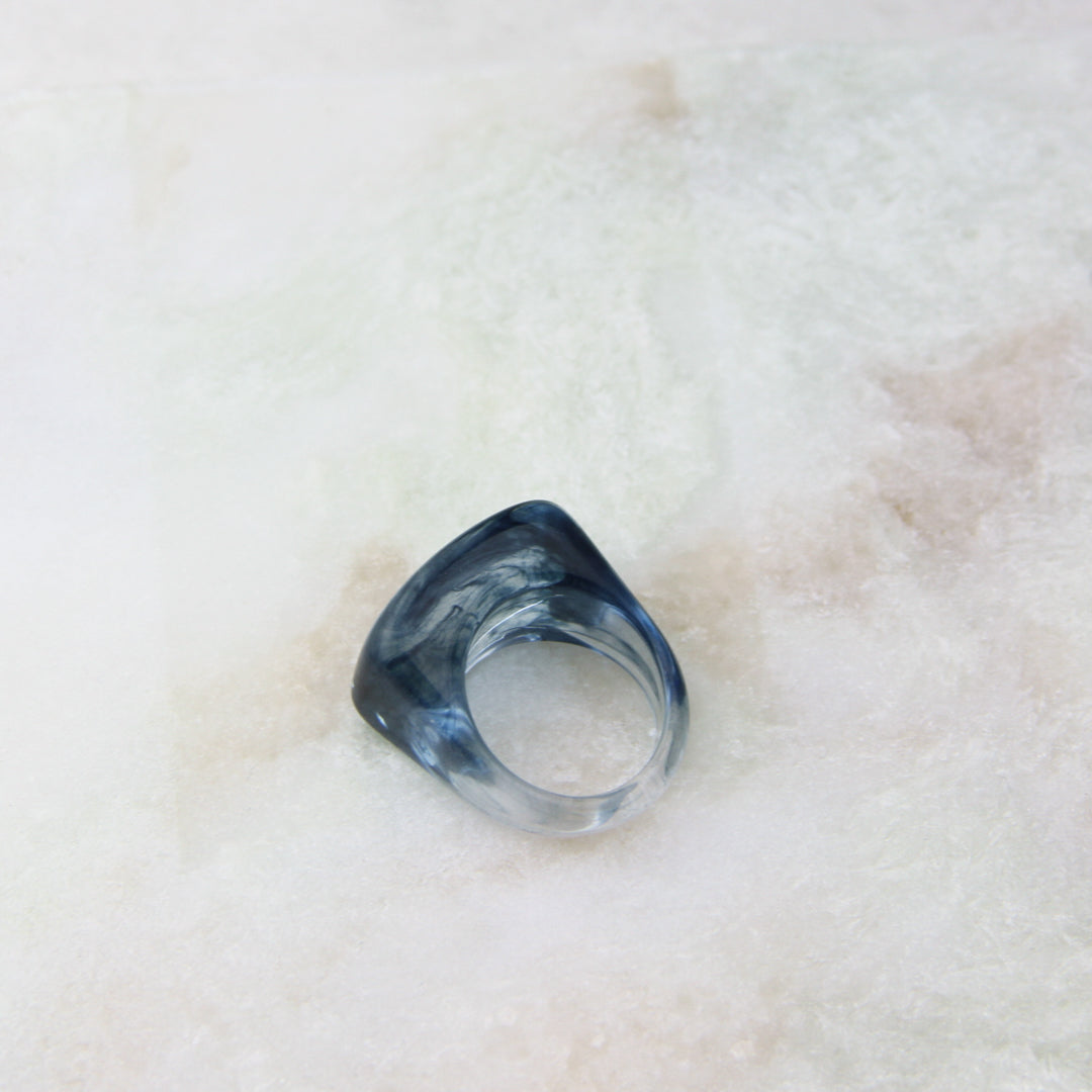 Transparent Chunky Resin Ring