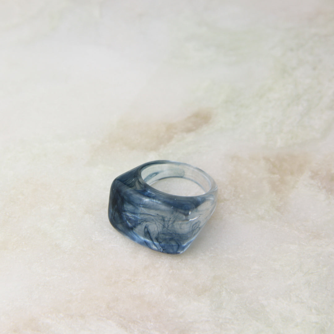 Transparent Chunky Resin Ring