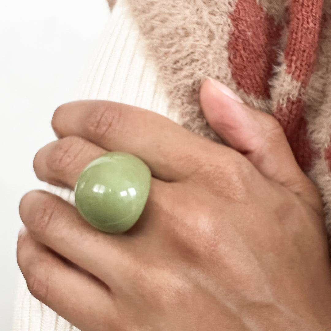 Chunky Dome Colourful Resin Ring